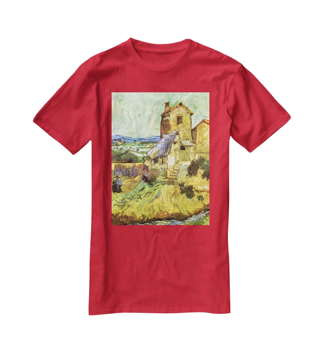 The Old Mill by Van Gogh T-Shirt - Canvas Art Rocks - 4