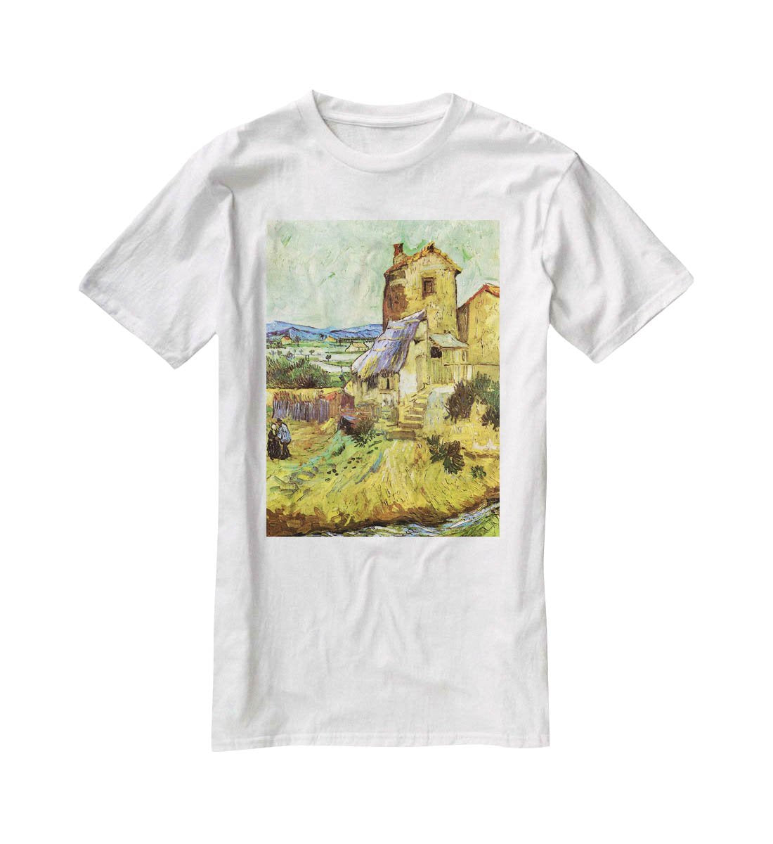 The Old Mill by Van Gogh T-Shirt - Canvas Art Rocks - 5