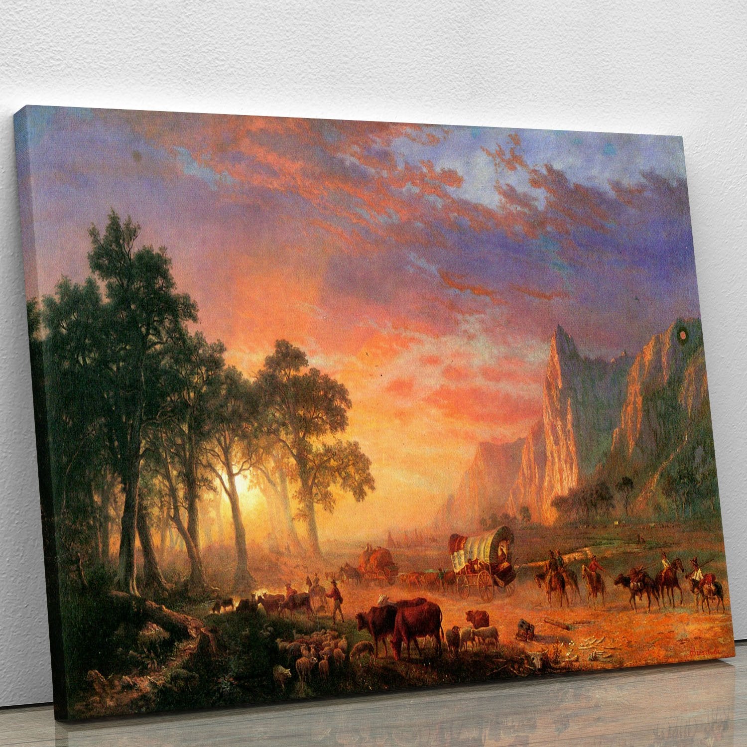 The Oregon Trail by Bierstadt Canvas Print or Poster