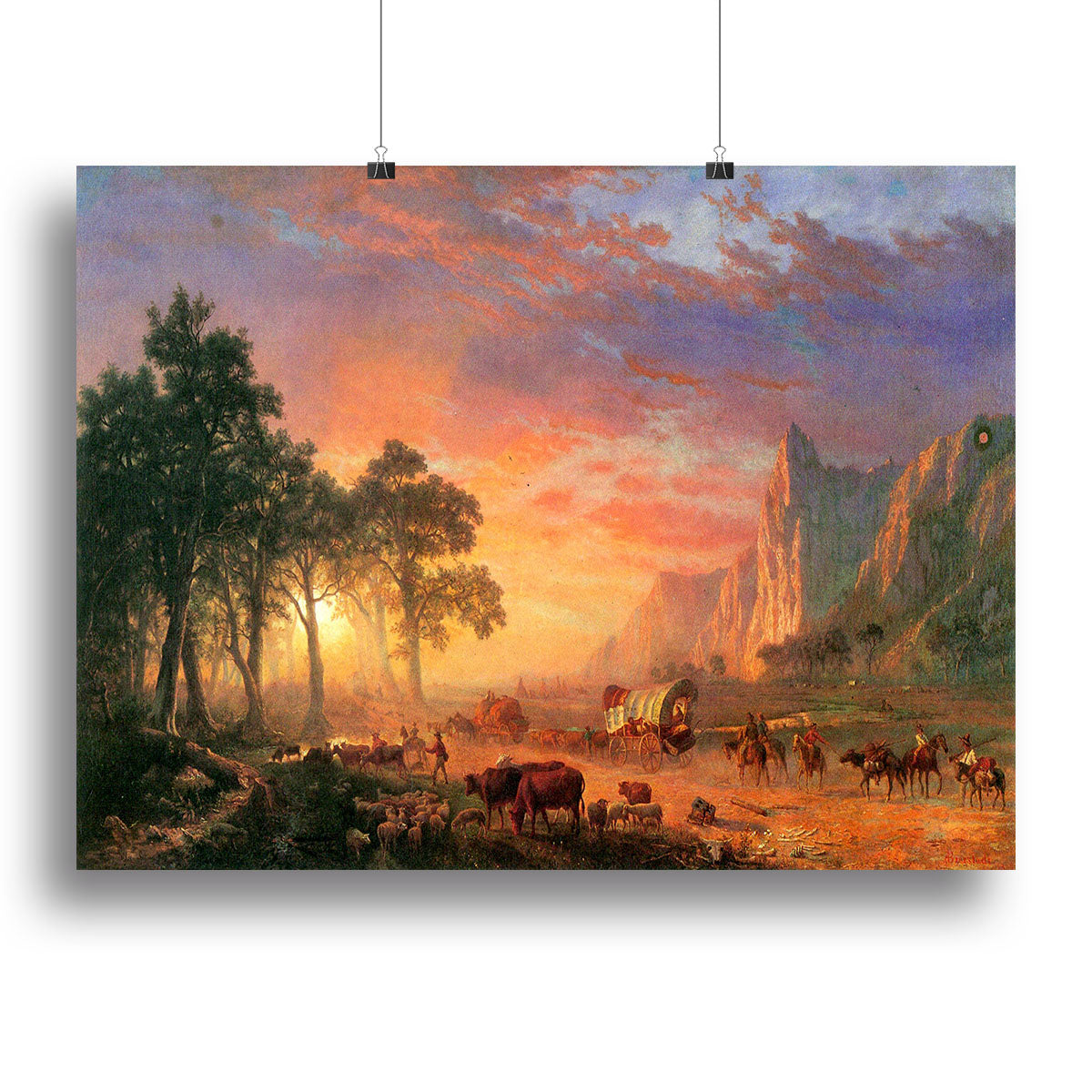 The Oregon Trail by Bierstadt Canvas Print or Poster