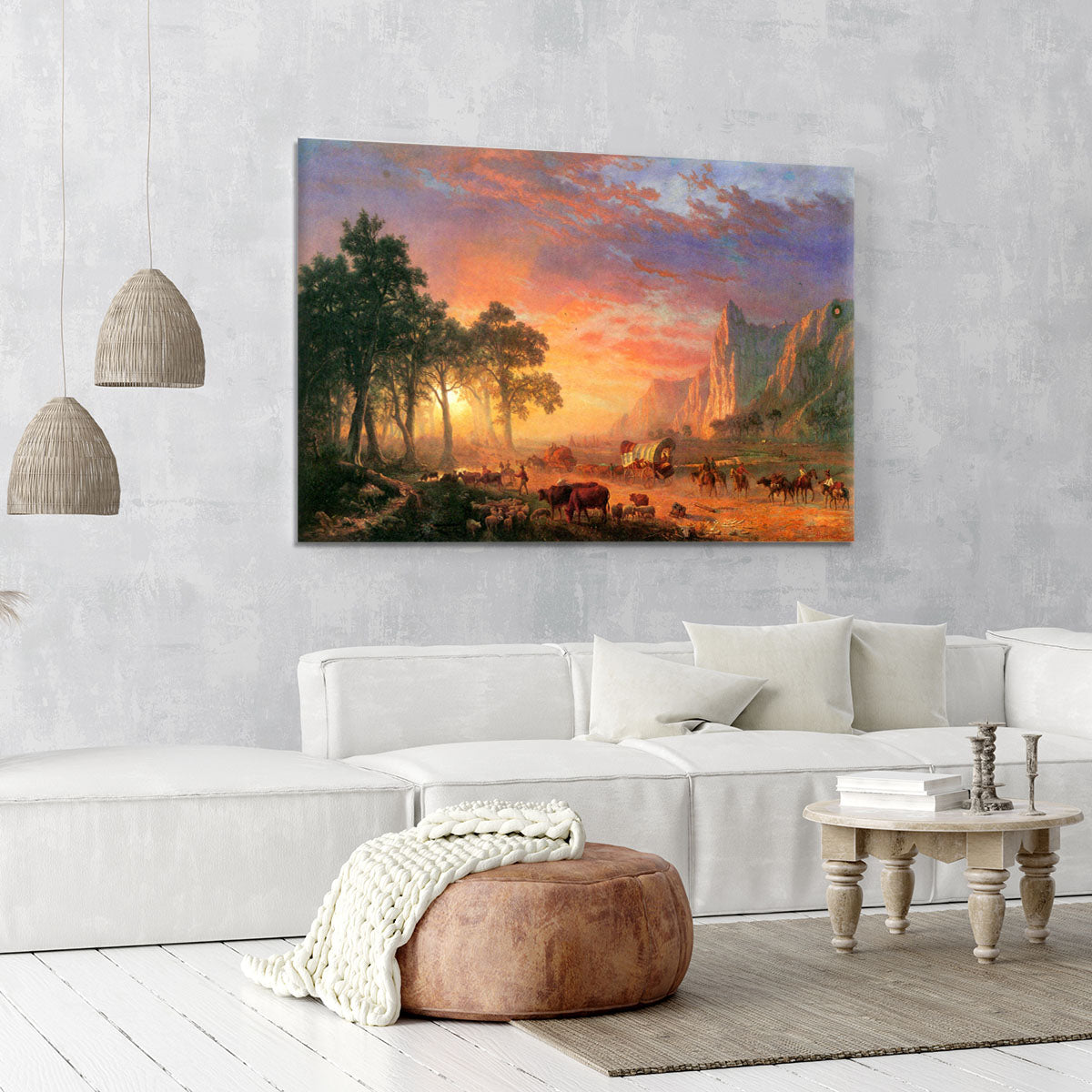 The Oregon Trail by Bierstadt Canvas Print or Poster