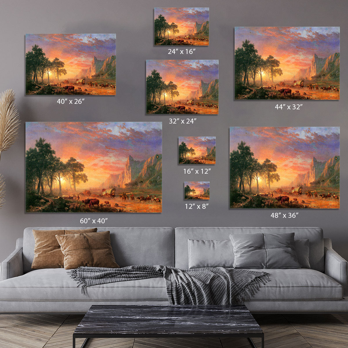 The Oregon Trail by Bierstadt Canvas Print or Poster - Canvas Art Rocks - 7