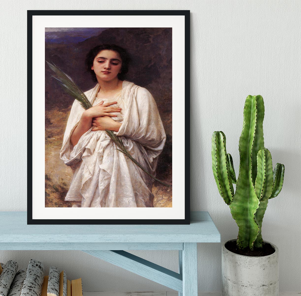 The Palm Leaf By Bouguereau Framed Print - Canvas Art Rocks - 1