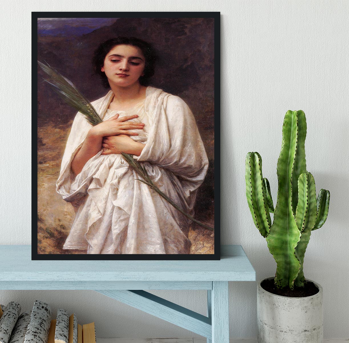 The Palm Leaf By Bouguereau Framed Print - Canvas Art Rocks - 2