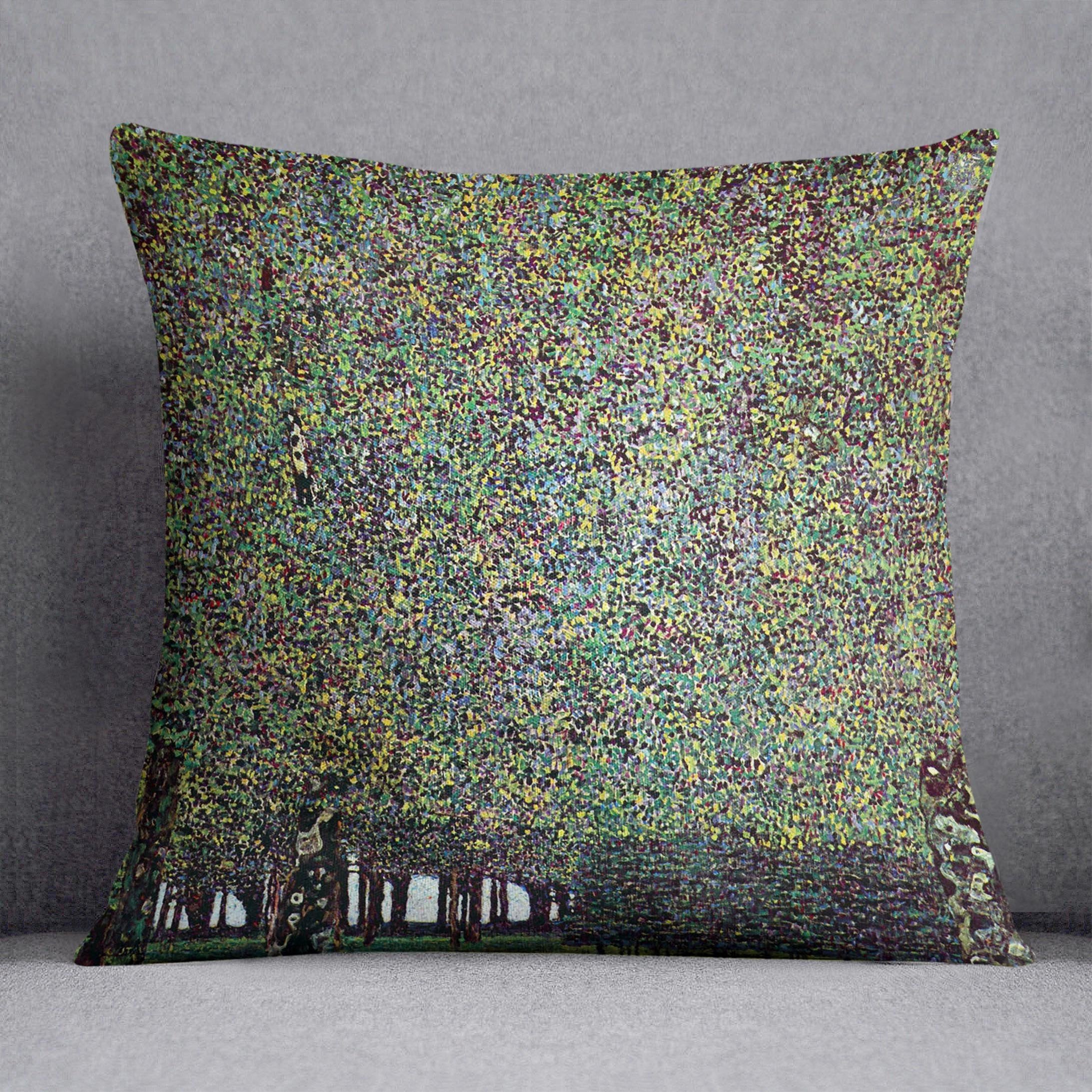 The Park by Klimt Throw Pillow