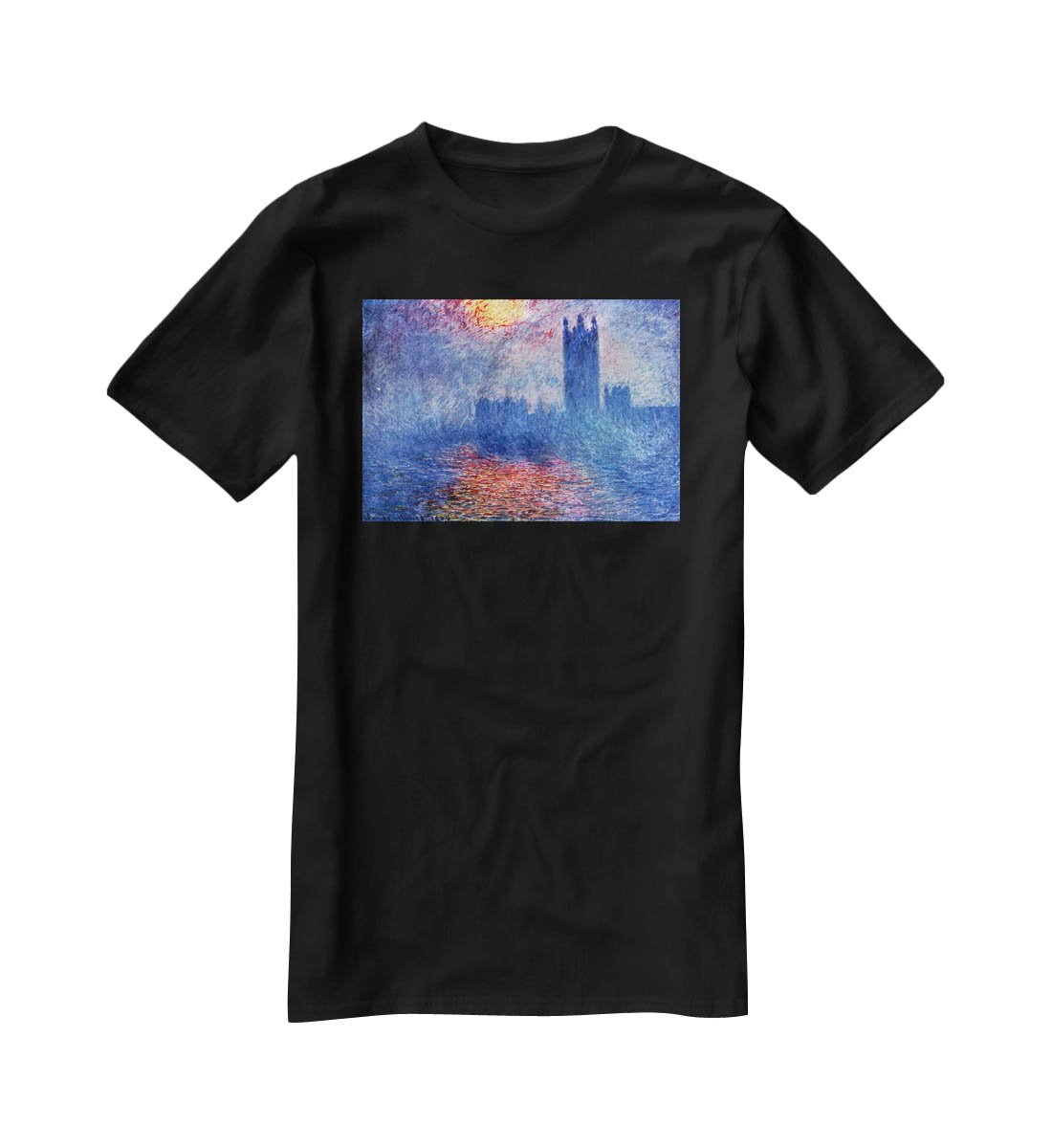 The Parlaiment in London by Monet T-Shirt - Canvas Art Rocks - 1