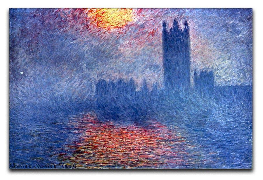The Parlaiment in London by Monet Canvas Print & Poster  - Canvas Art Rocks - 1