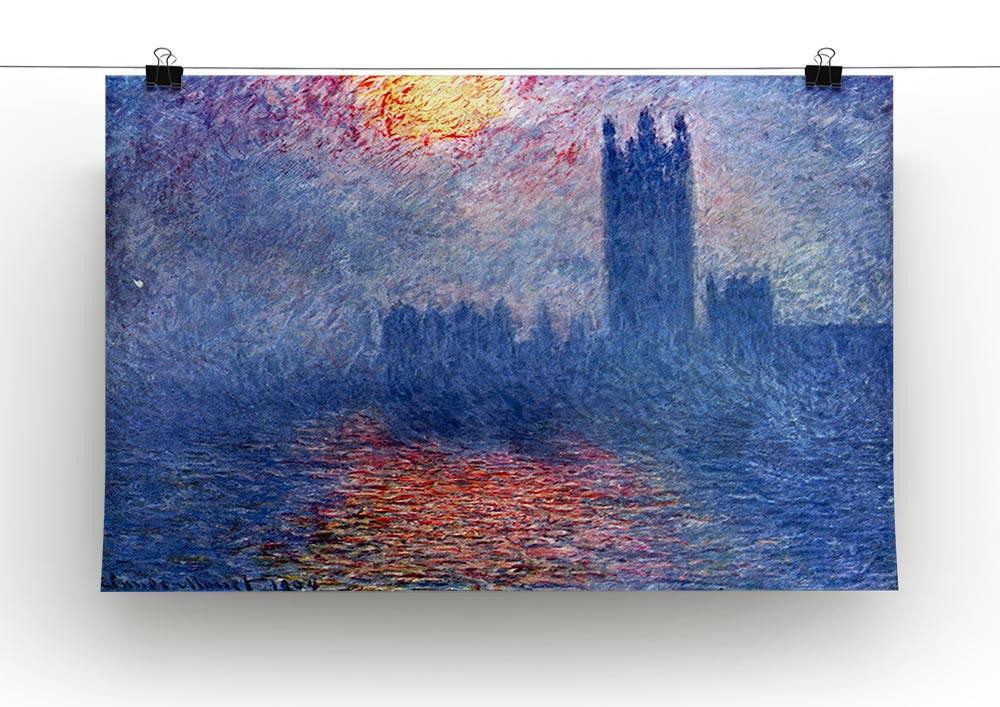 The Parlaiment in London by Monet Canvas Print & Poster - Canvas Art Rocks - 2