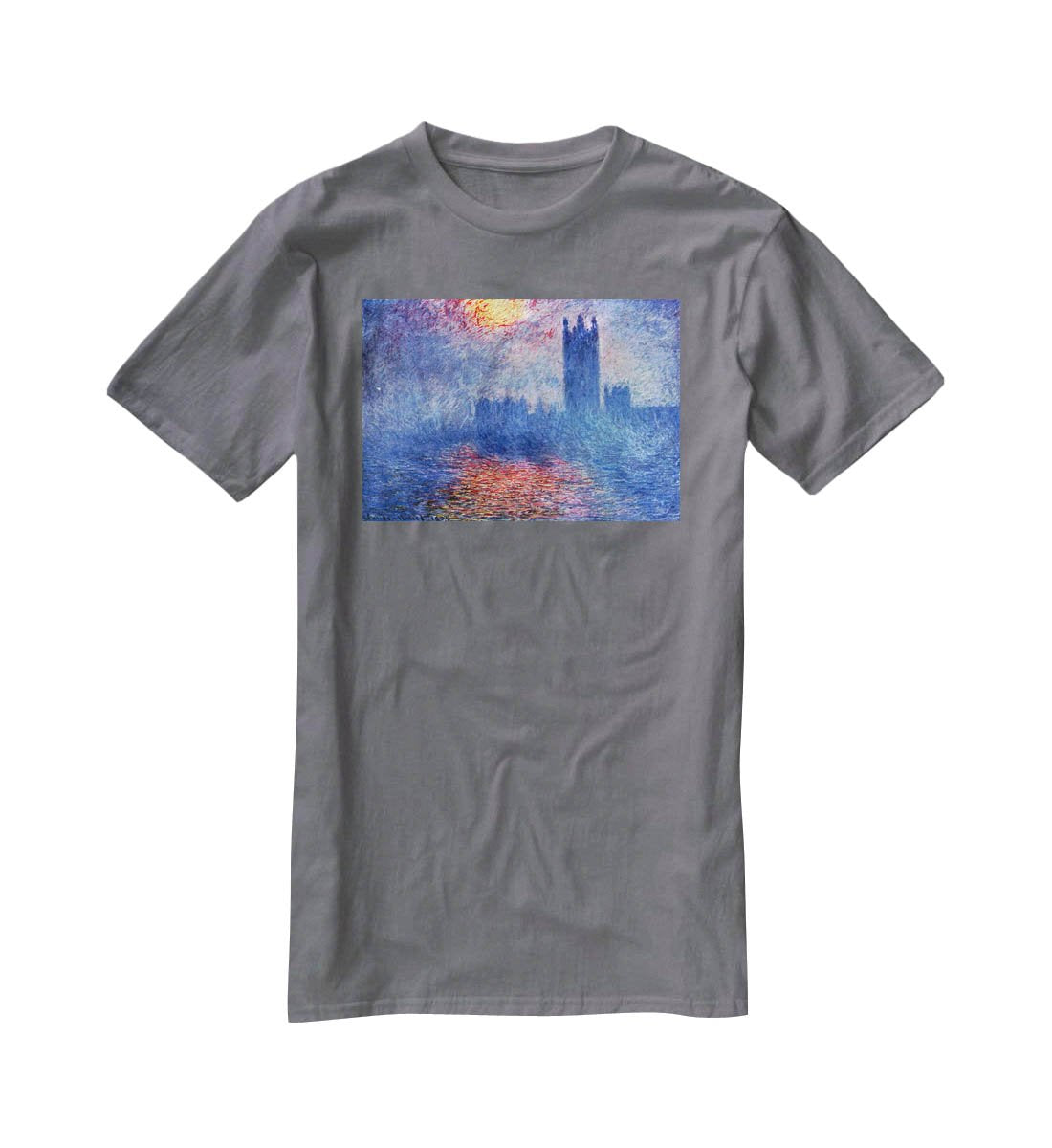 The Parlaiment in London by Monet T-Shirt - Canvas Art Rocks - 3