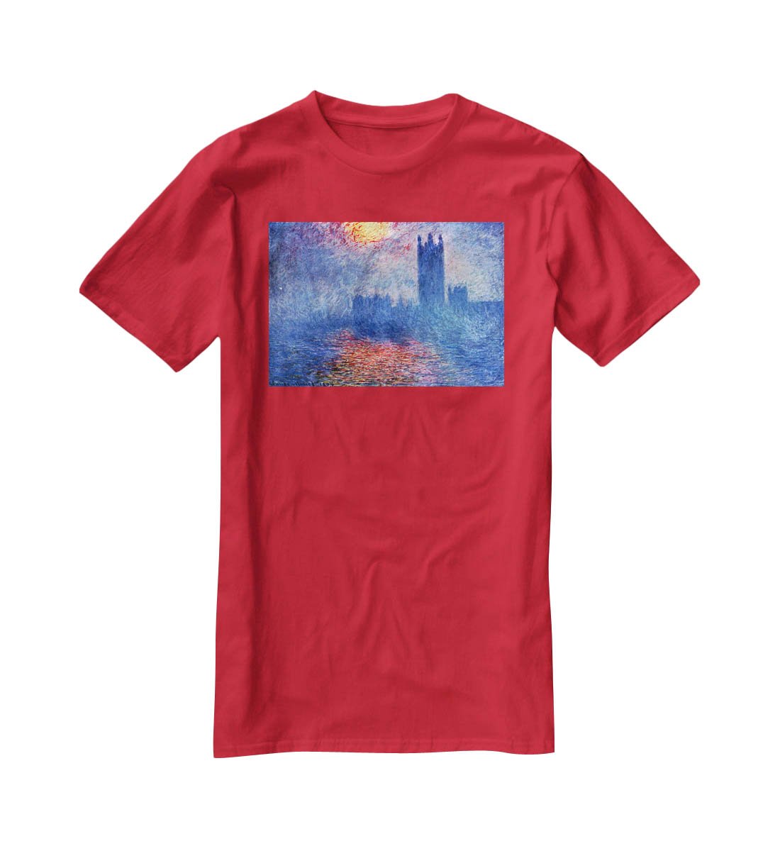 The Parlaiment in London by Monet T-Shirt - Canvas Art Rocks - 4