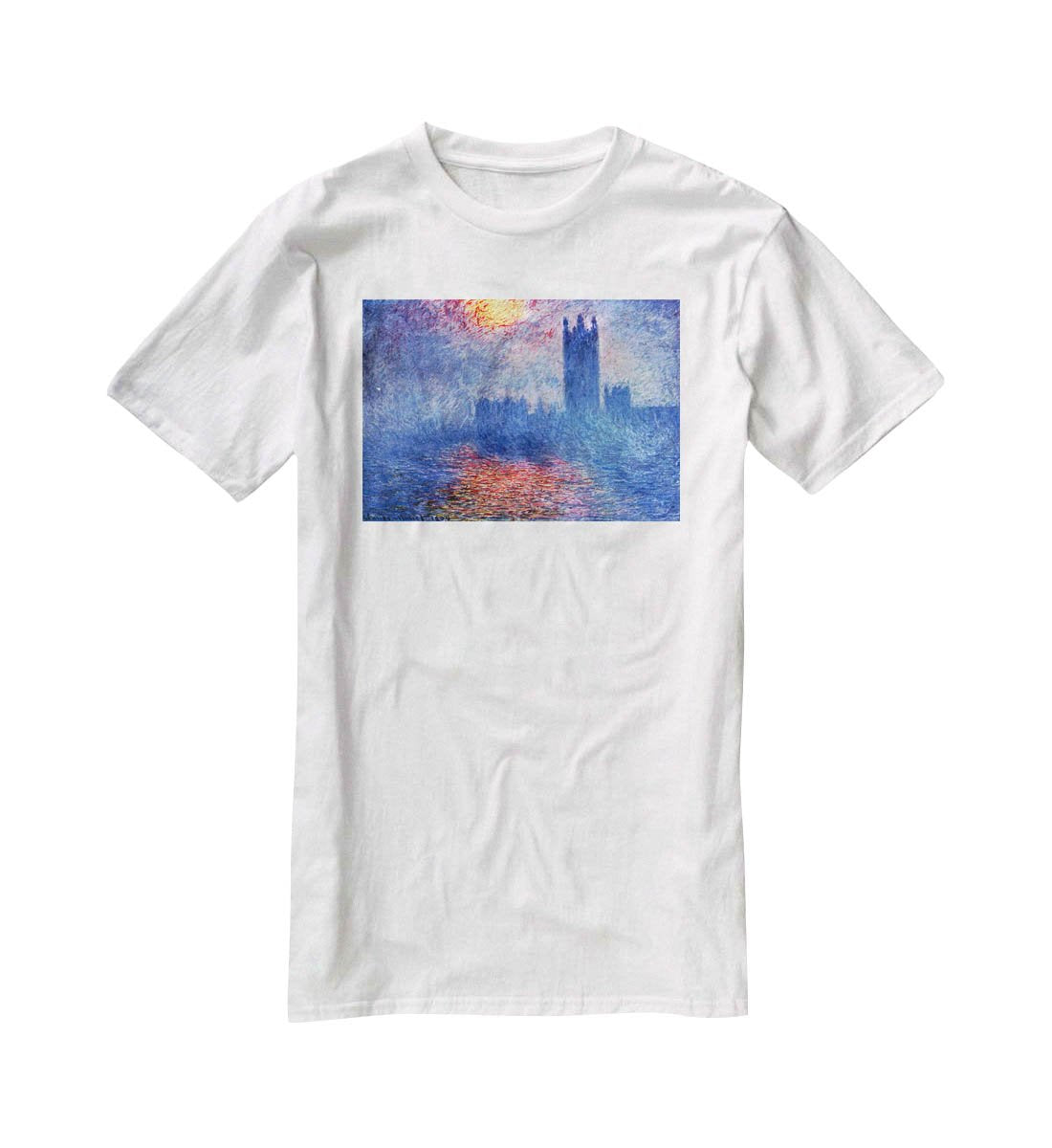 The Parlaiment in London by Monet T-Shirt - Canvas Art Rocks - 5