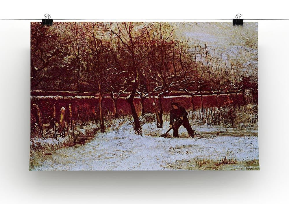 The Parsonage Garden at Nuenen in the Snow by Van Gogh Canvas Print & Poster - Canvas Art Rocks - 2