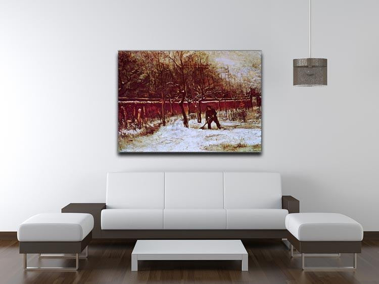 The Parsonage Garden at Nuenen in the Snow by Van Gogh Canvas Print & Poster - Canvas Art Rocks - 4