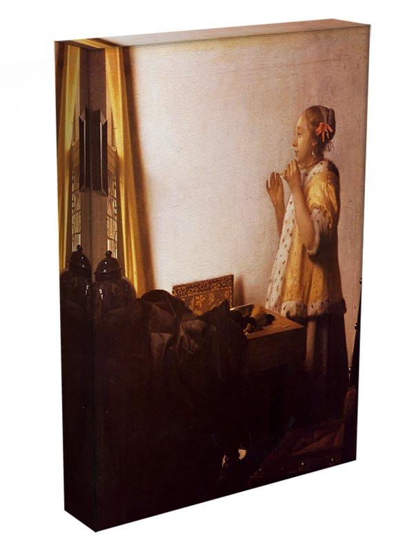 The Pearl Necklace by Vermeer Canvas Print or Poster - Canvas Art Rocks - 3
