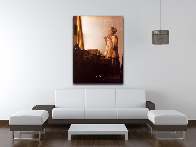 The Pearl Necklace by Vermeer Canvas Print or Poster - Canvas Art Rocks - 4