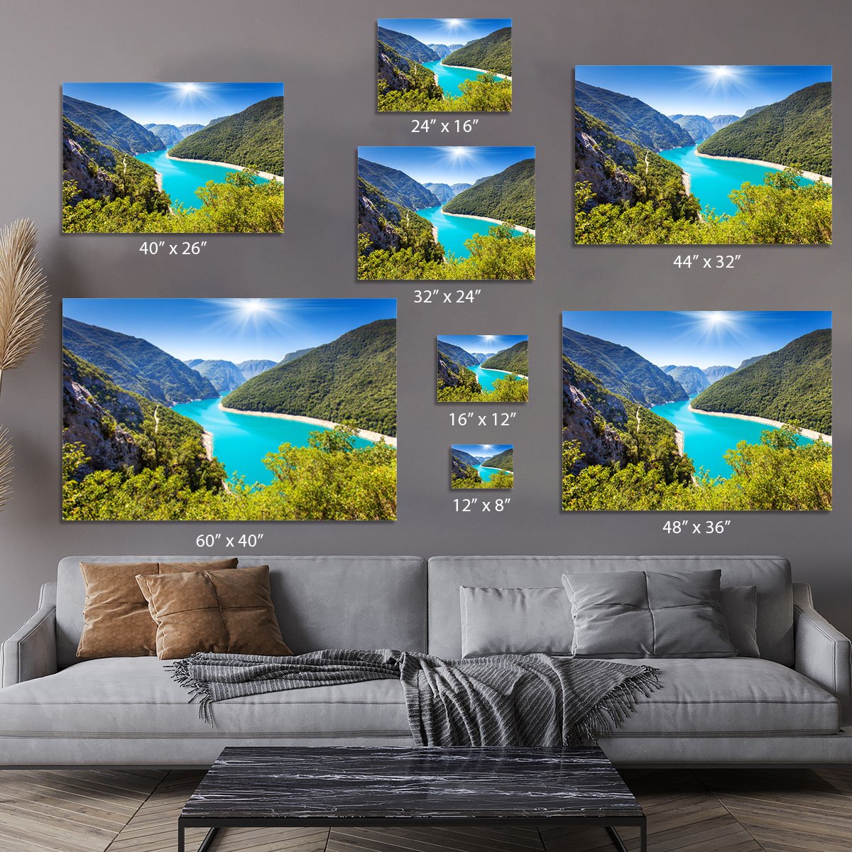 The Piva Canyon Canvas Print or Poster