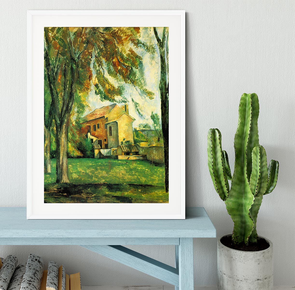 The Pond of the Jas de Bouffan in Winter by Cezanne Framed Print - Canvas Art Rocks - 5