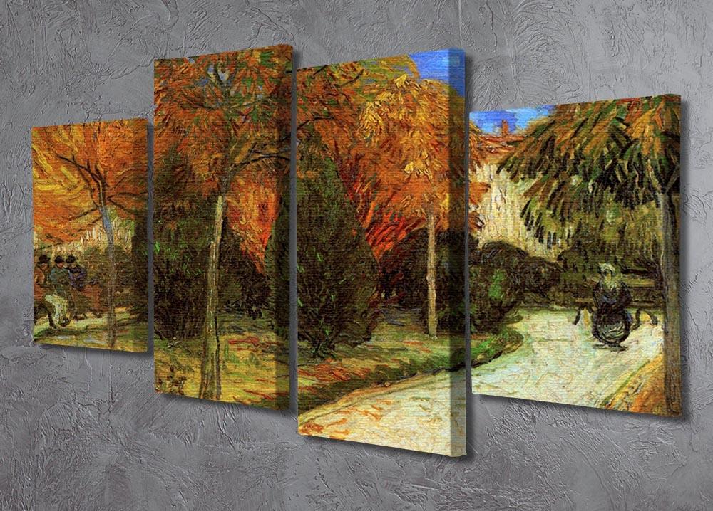 The Public Park at Arles by Van Gogh 4 Split Panel Canvas - Canvas Art Rocks - 2