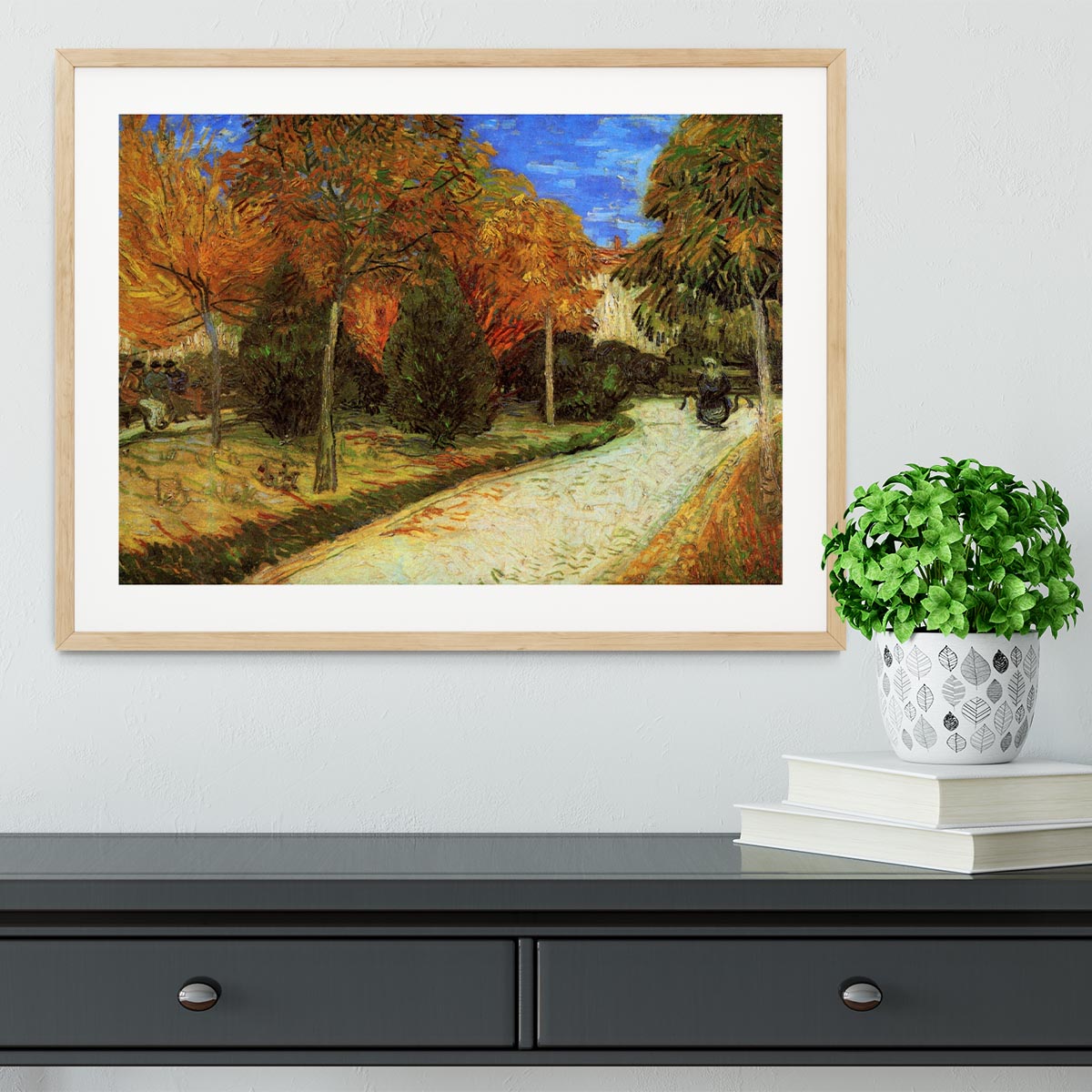 The Public Park at Arles by Van Gogh Framed Print - Canvas Art Rocks - 3