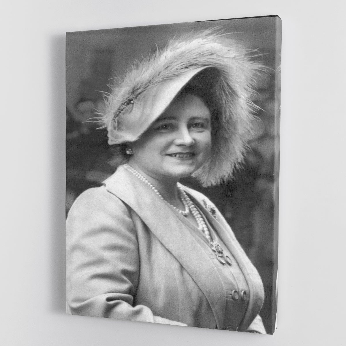 The Queen Mother at Lord Roberts Memorial Workshops in Dundee Canvas Print or Poster