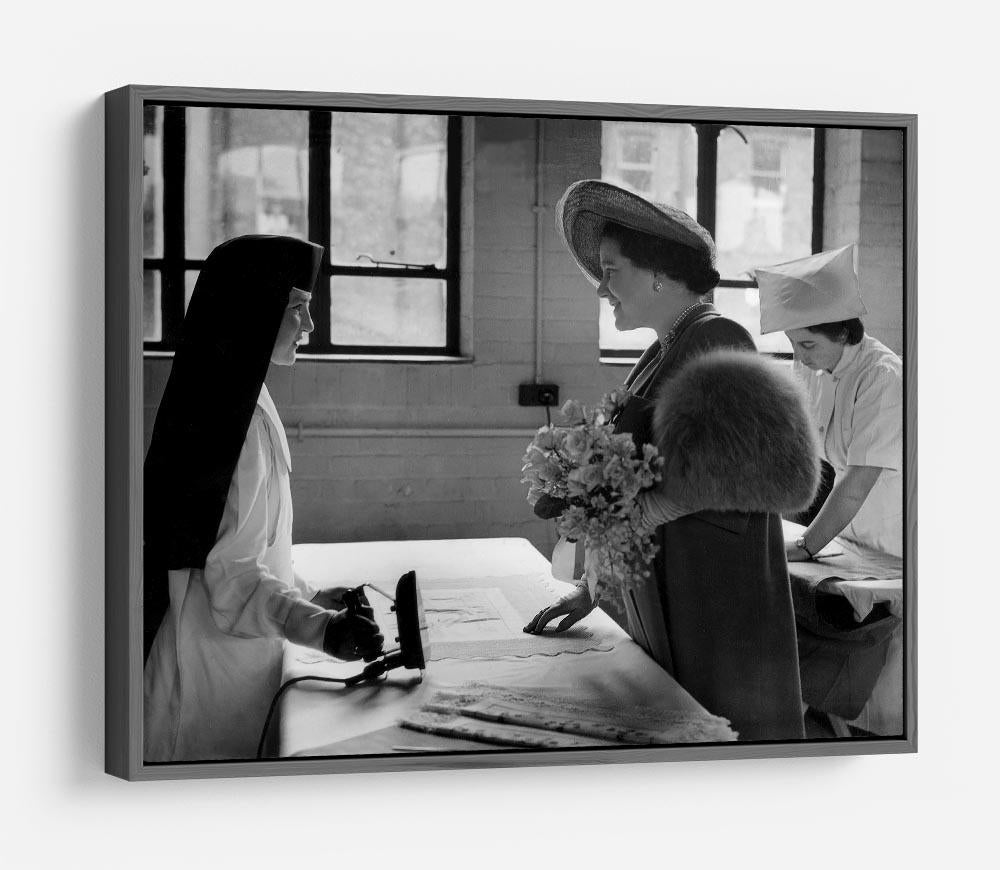The Queen Mother at a training college HD Metal Print