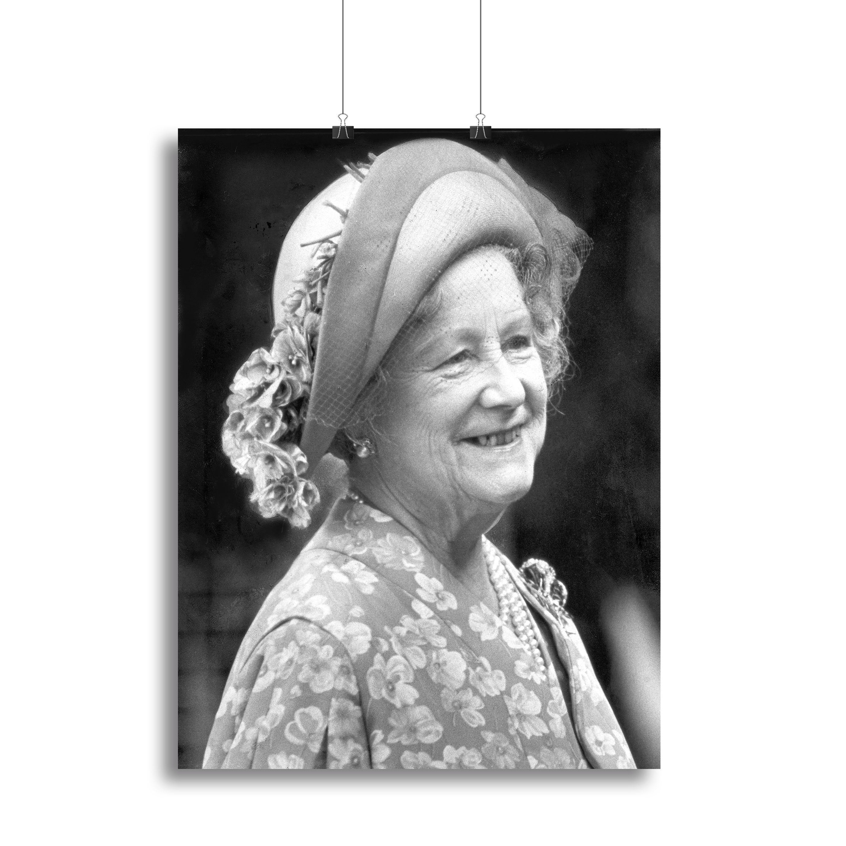 The Queen Mother at the Epsom Derby Canvas Print or Poster