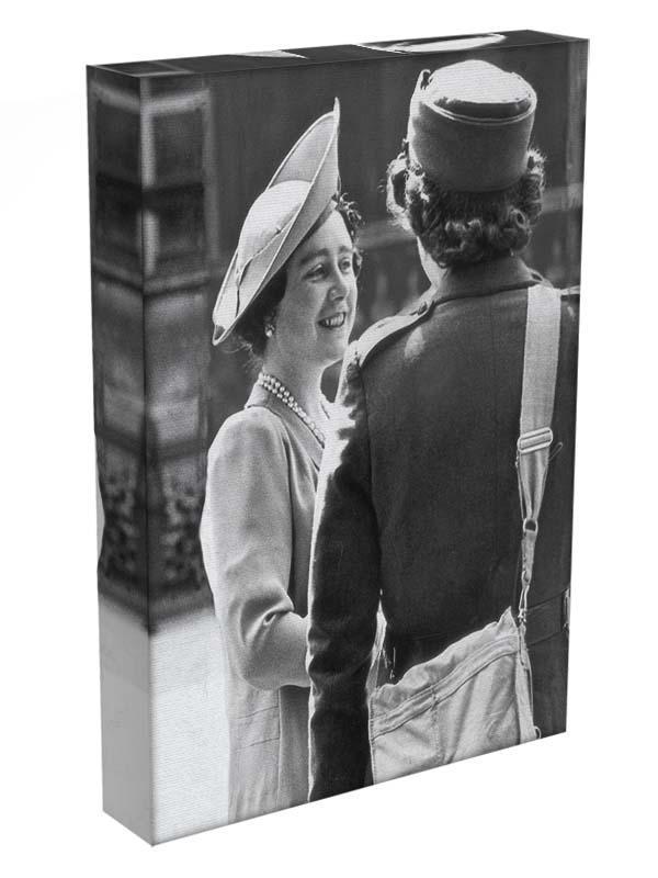 The Queen Mother inspecting WW2 service members Canvas Print or Poster - Canvas Art Rocks - 3