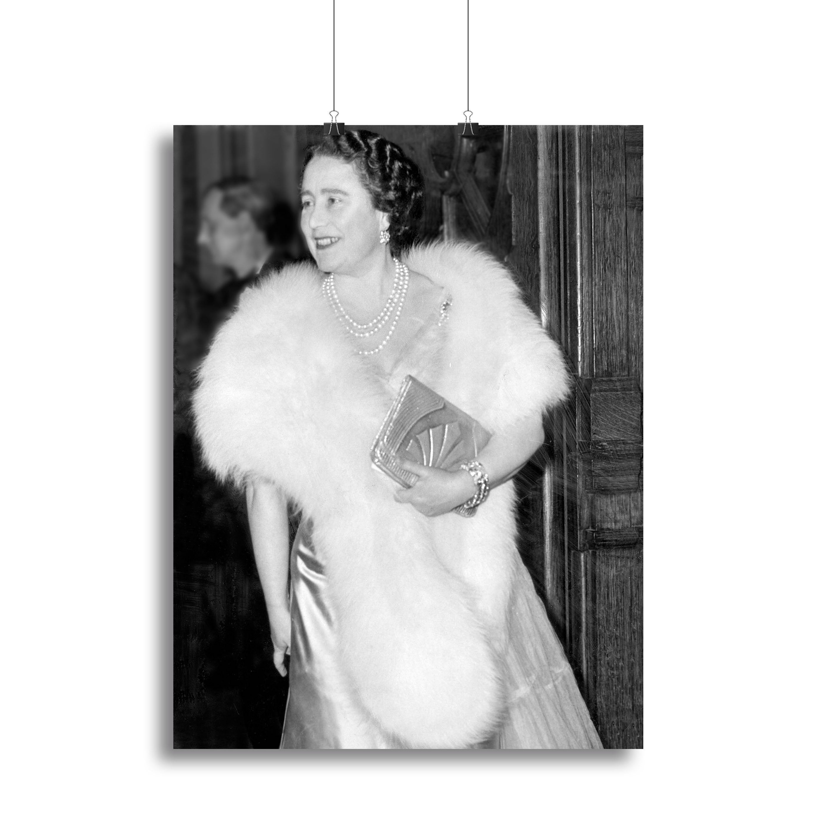 The Queen Mother on a night out at the Coliseum Canvas Print or Poster