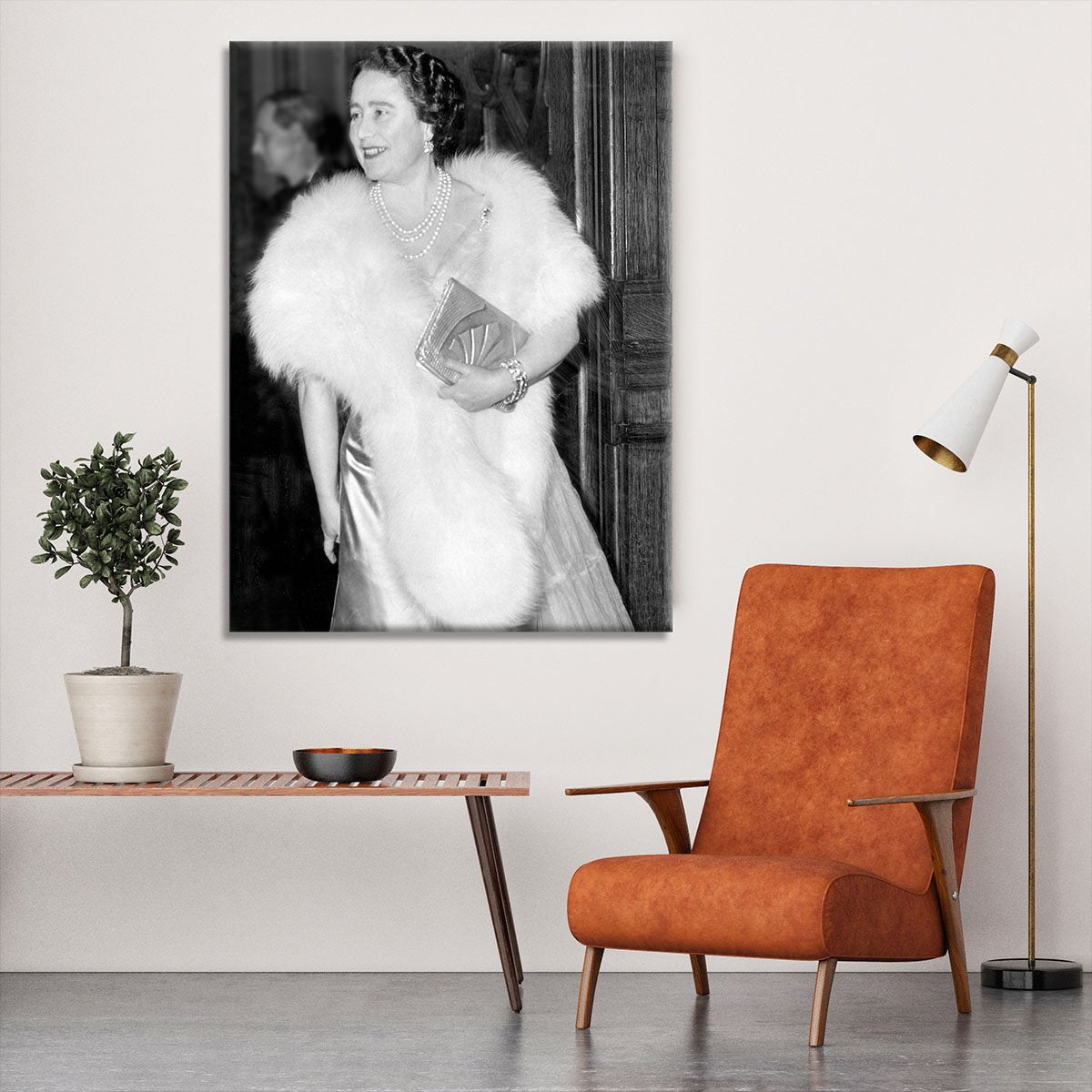 The Queen Mother on a night out at the Coliseum Canvas Print or Poster