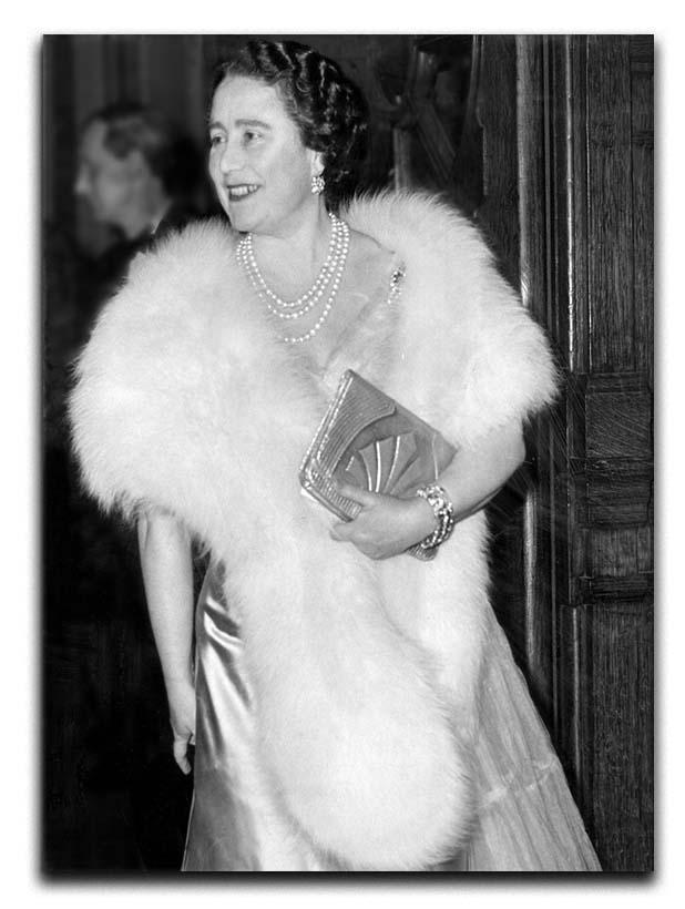 The Queen Mother on a night out at the Coliseum Canvas Print or Poster  - Canvas Art Rocks - 1