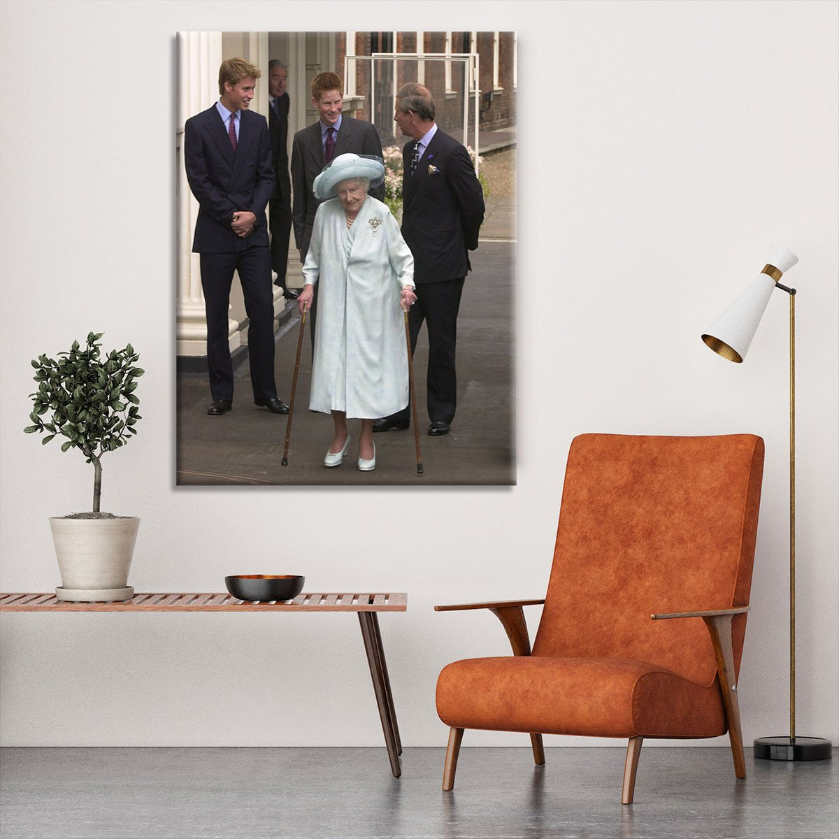 The Queen Mother on her 101st Birthday with family Canvas Print or Poster