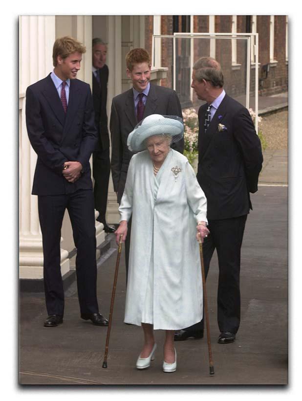 The Queen Mother on her 101st Birthday with family Canvas Print or Poster  - Canvas Art Rocks - 1