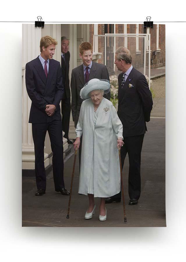 The Queen Mother on her 101st Birthday with family Canvas Print or Poster - Canvas Art Rocks - 2