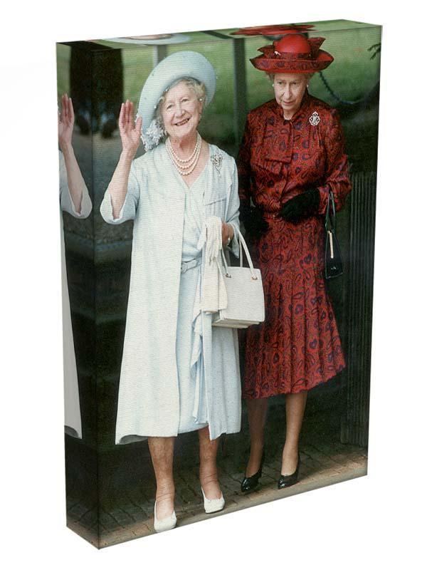 The Queen Mother on her 91st birthday with Queen Elizabeth Canvas Print or Poster - Canvas Art Rocks - 3