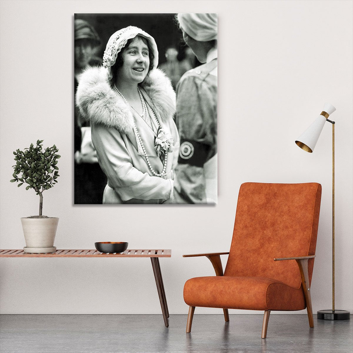 The Queen Mother opening a new hospital extension Canvas Print or Poster