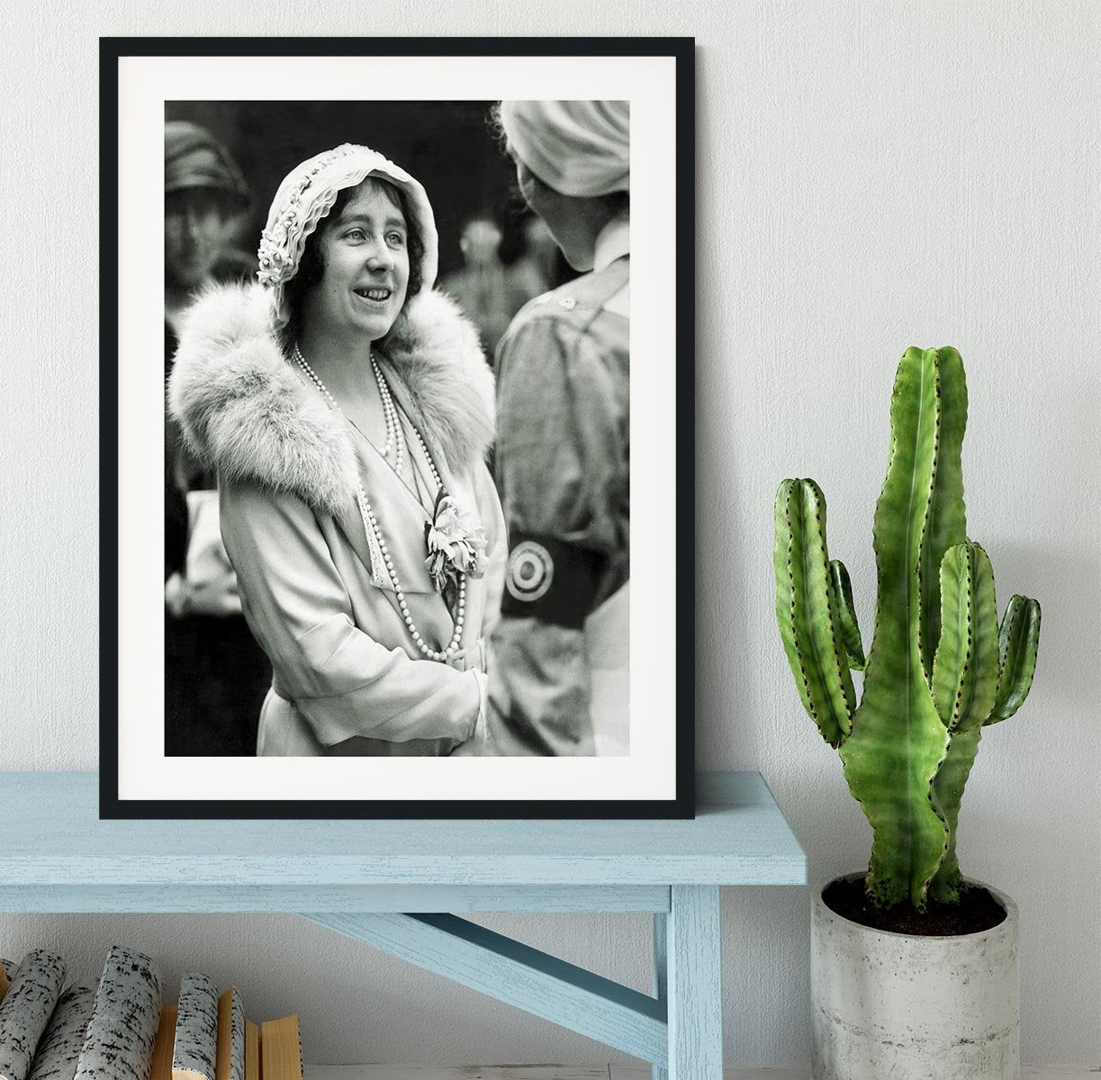 The Queen Mother opening a new hospital extension Framed Print - Canvas Art Rocks - 1