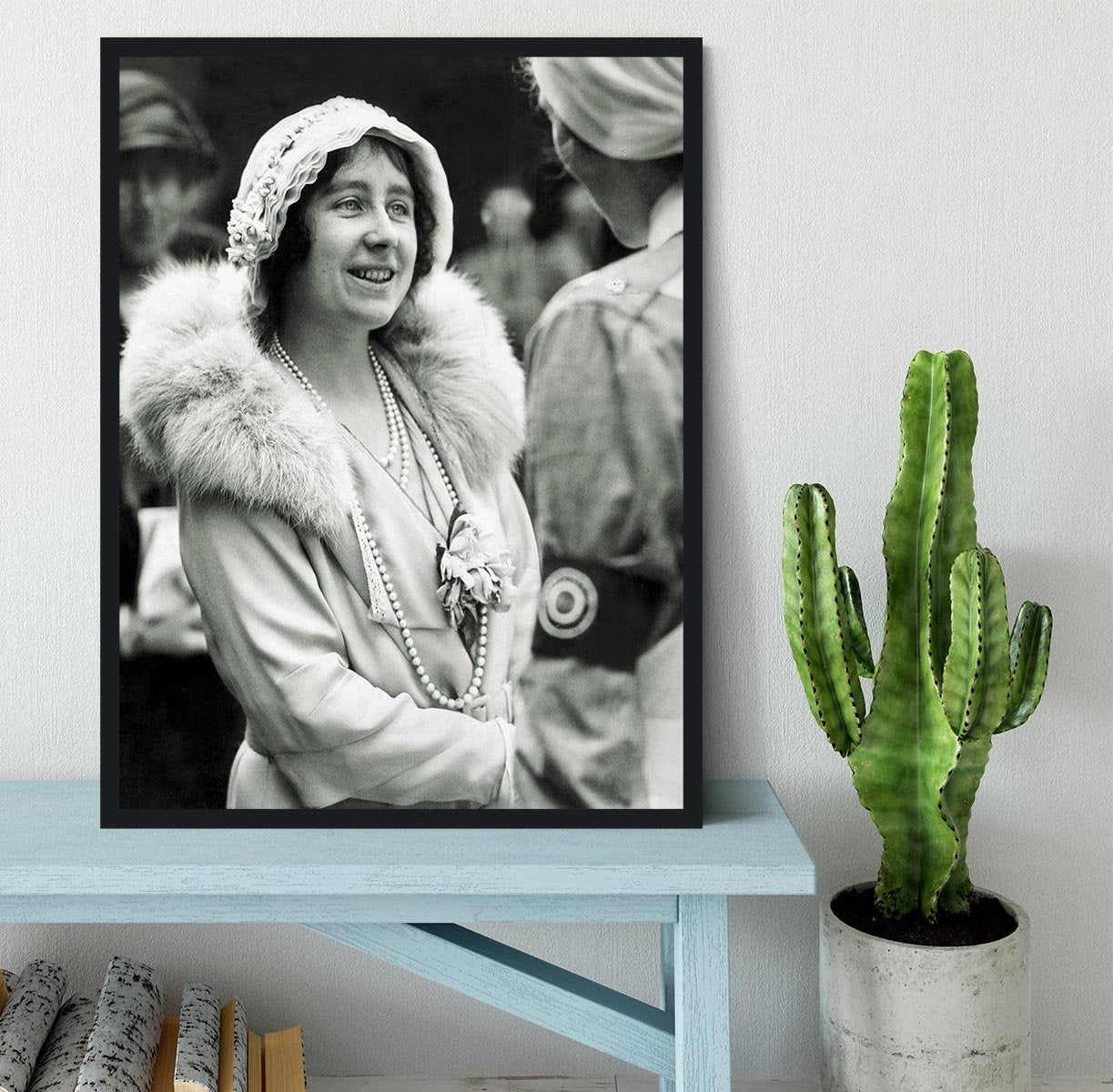 The Queen Mother opening a new hospital extension Framed Print - Canvas Art Rocks - 2