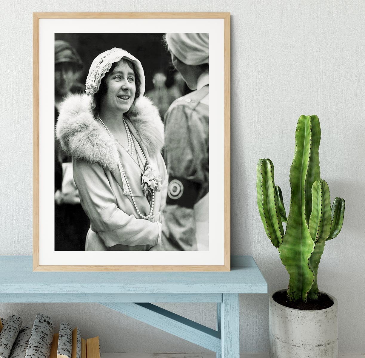 The Queen Mother opening a new hospital extension Framed Print - Canvas Art Rocks - 3