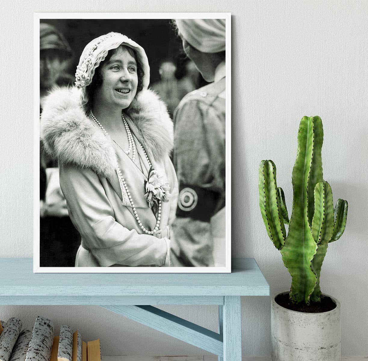 The Queen Mother opening a new hospital extension Framed Print - Canvas Art Rocks -6