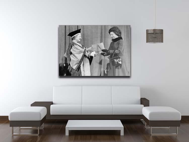 The Queen Mother receiving Honorary Doctorate by the Queen Canvas Print or Poster - Canvas Art Rocks - 4