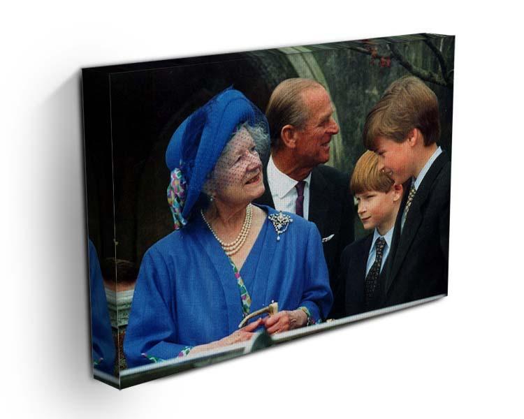 The Queen Mother with Prince William and Prince Harry Canvas Print or Poster - Canvas Art Rocks - 3