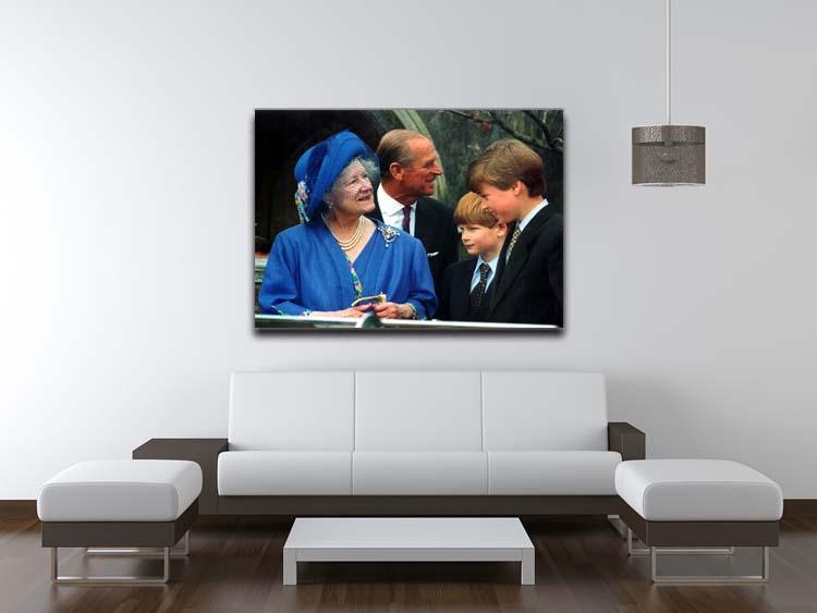 The Queen Mother with Prince William and Prince Harry Canvas Print or Poster - Canvas Art Rocks - 4