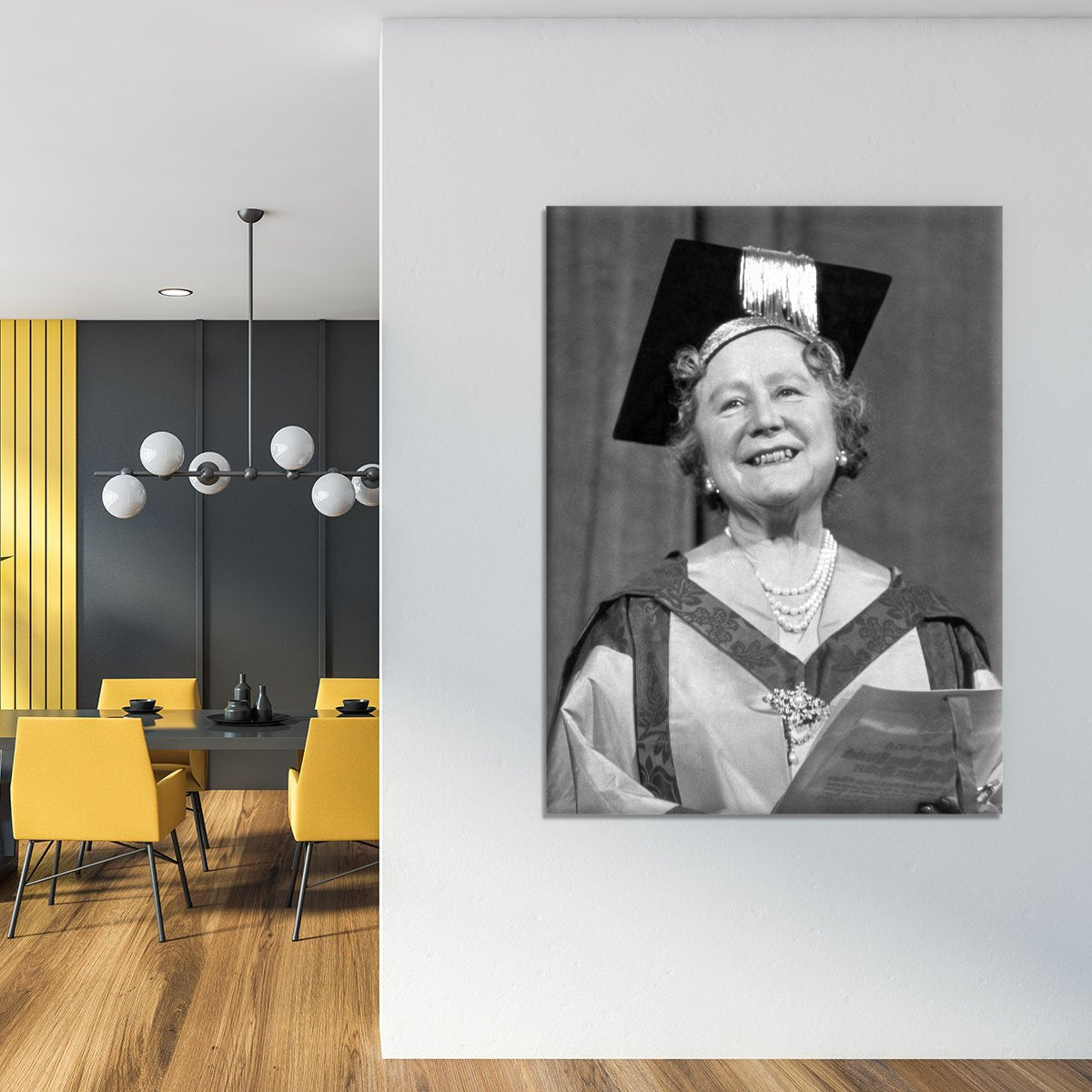 The Queen Mother with her honorary music degree Canvas Print or Poster