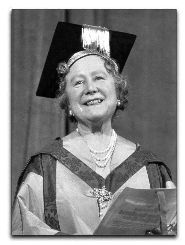 The Queen Mother with her honorary music degree Canvas Print or Poster  - Canvas Art Rocks - 1
