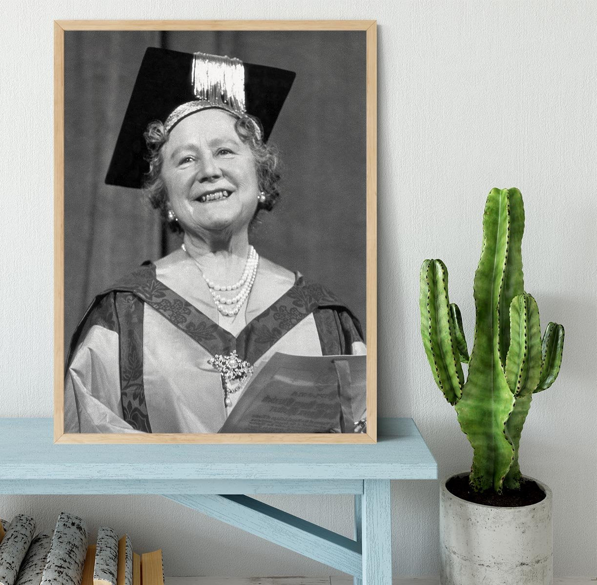 The Queen Mother with her honorary music degree Framed Print - Canvas Art Rocks - 4