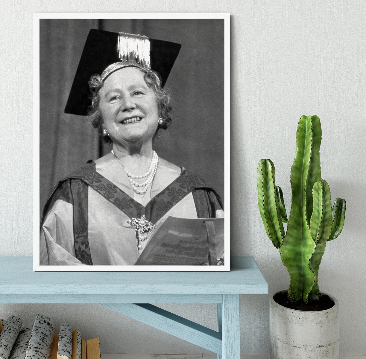 The Queen Mother with her honorary music degree Framed Print - Canvas Art Rocks -6