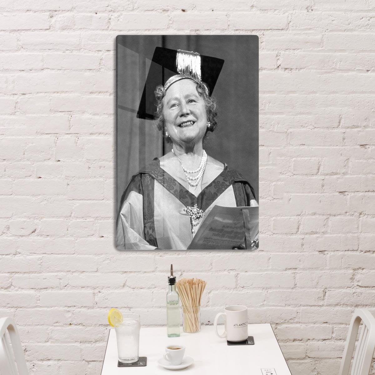 The Queen Mother with her honorary music degree HD Metal Print