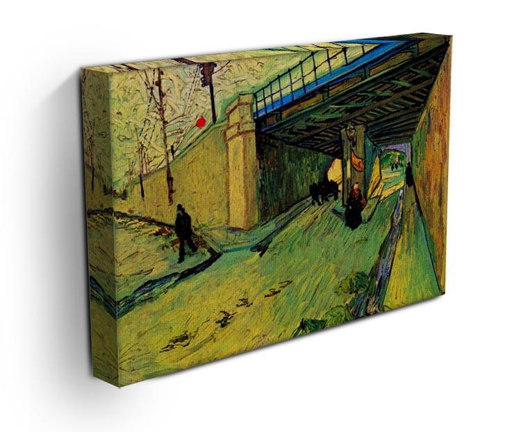 The Railway Bridge over Avenue Montmajour Arles by Van Gogh Canvas Print & Poster - Canvas Art Rocks - 3