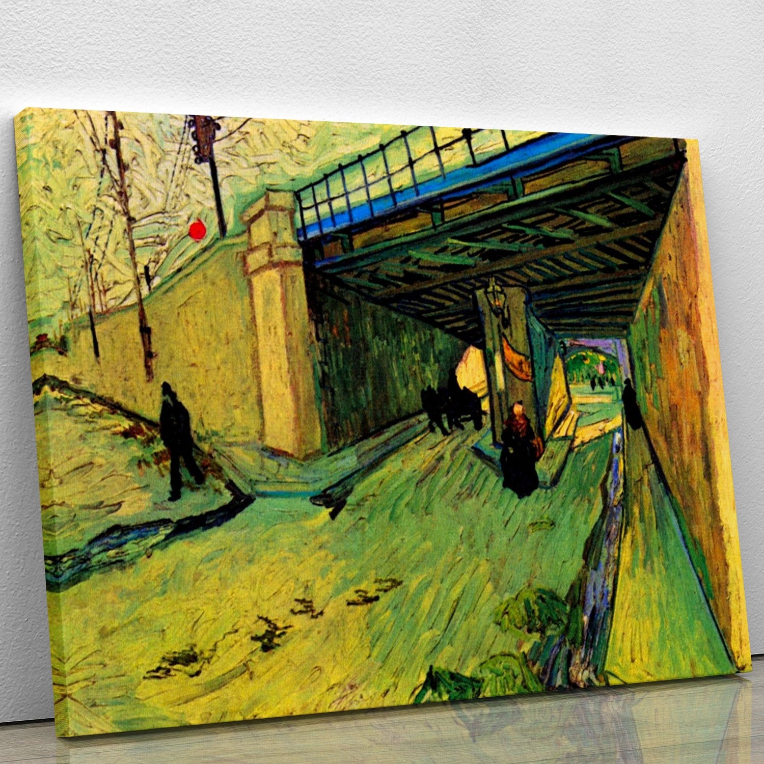 The Railway Bridge over Avenue Montmajour Arles by Van Gogh Canvas Print or Poster