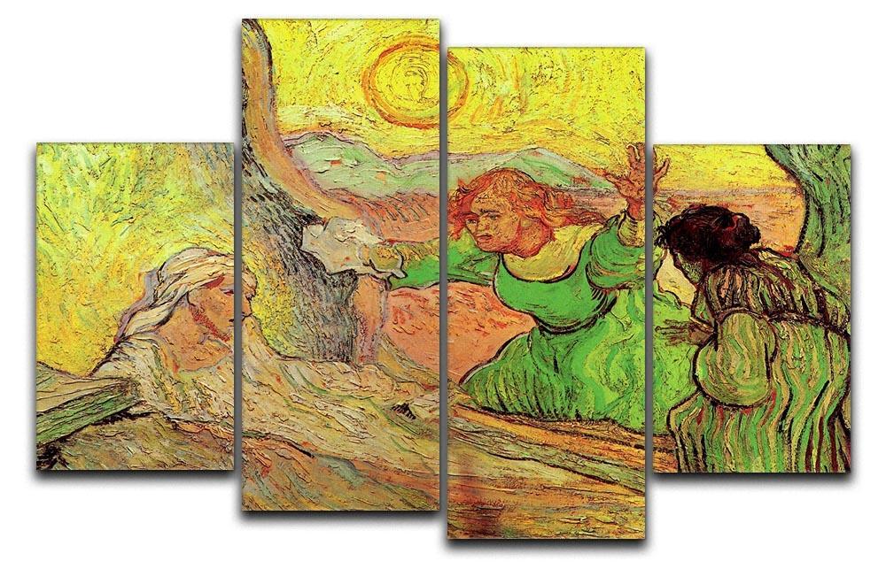 The Raising of Lazarus after Rembrandt by Van Gogh 4 Split Panel Canvas  - Canvas Art Rocks - 1